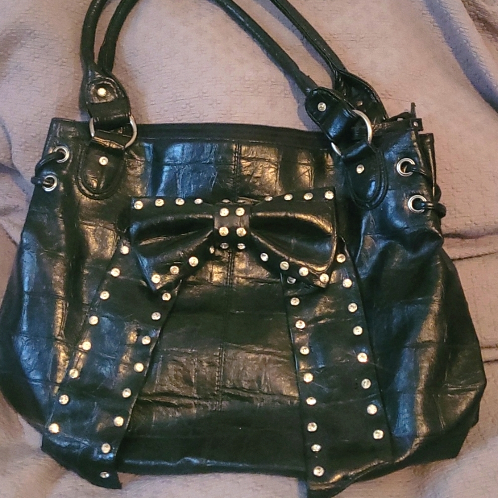 Black rhinestone hobo